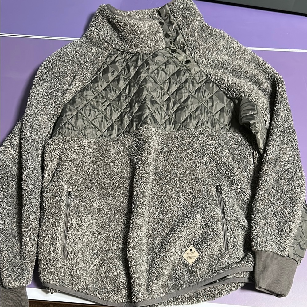 Simply Southern Gray Fleece Sweatshirt